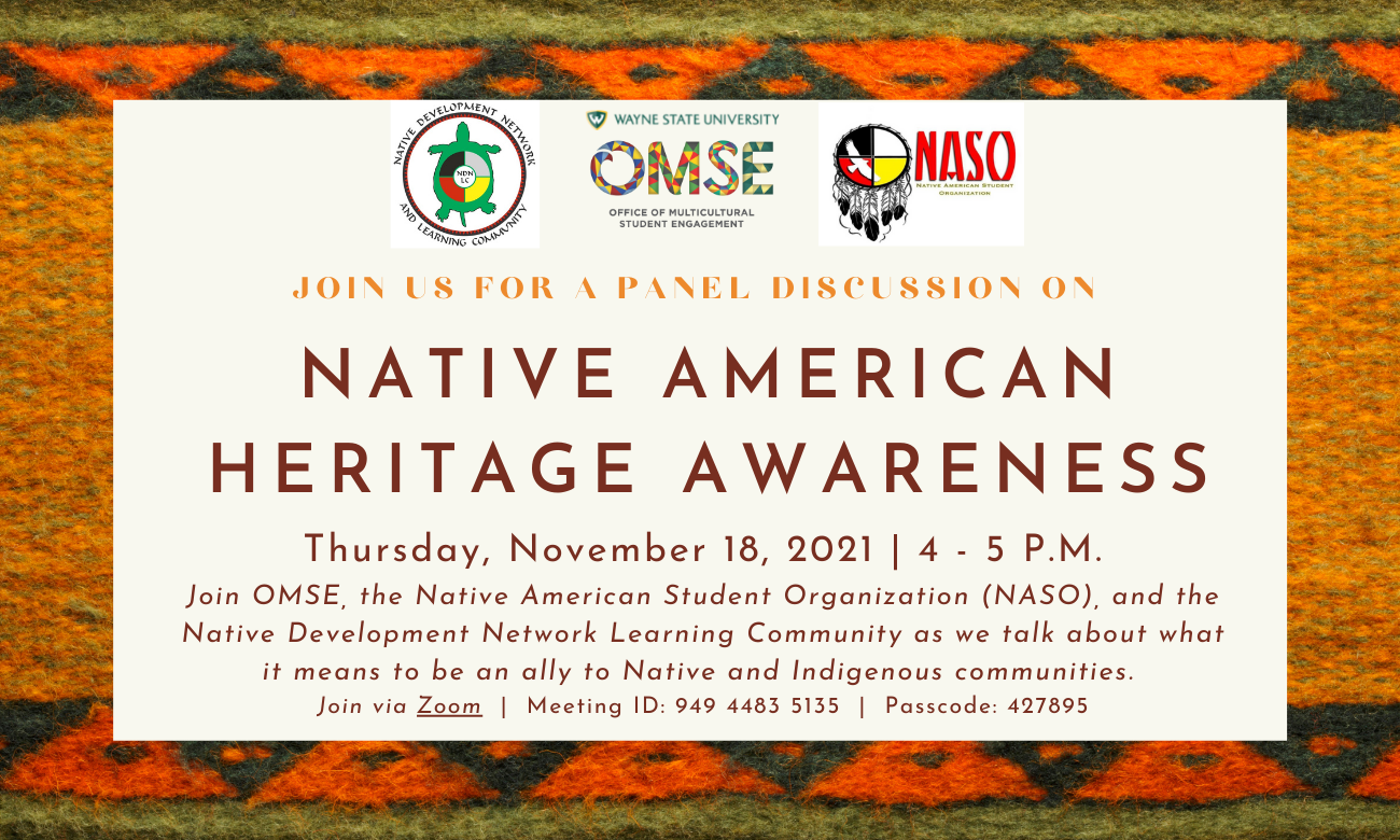 Native American Heritage Month Awareness Panel Flyer